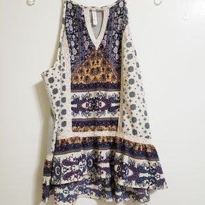 Xhilaration Floral Pailsey Racerback Tank